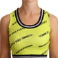 Chic Sleeveless Cropped Top in Vibrant Yellow