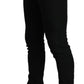 Elegant Black Linen Skinny Trousers