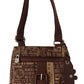 Chic Brown Fabric Crossbody Bag