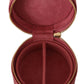 Elegant Pink Leather Round Wallet