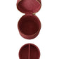 Elegant Pink Leather Round Wallet
