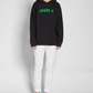 Black Cotton Men Sweater