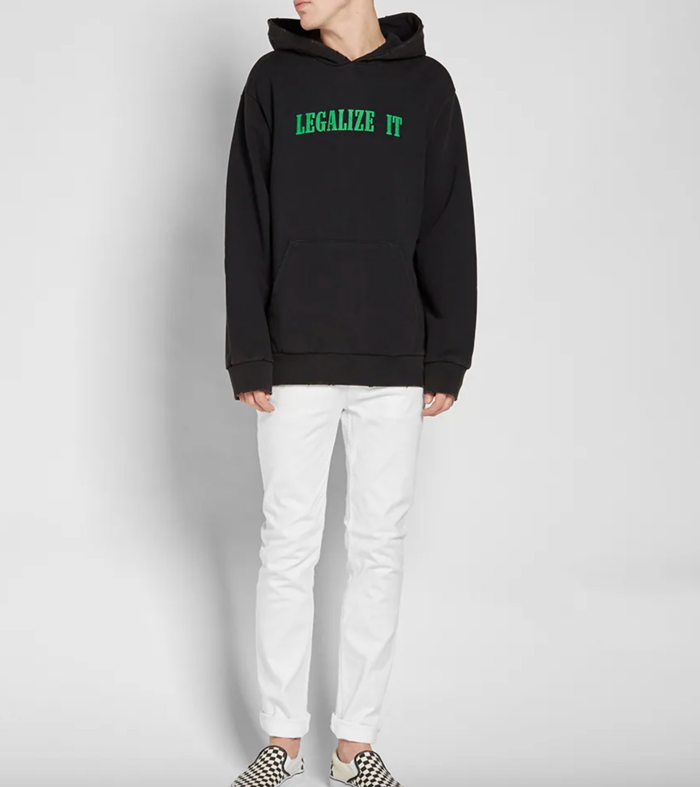 Black Cotton Men Sweater