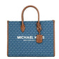 Mirella Medium Signature Denim Logo Canvas East West Tote Handbag