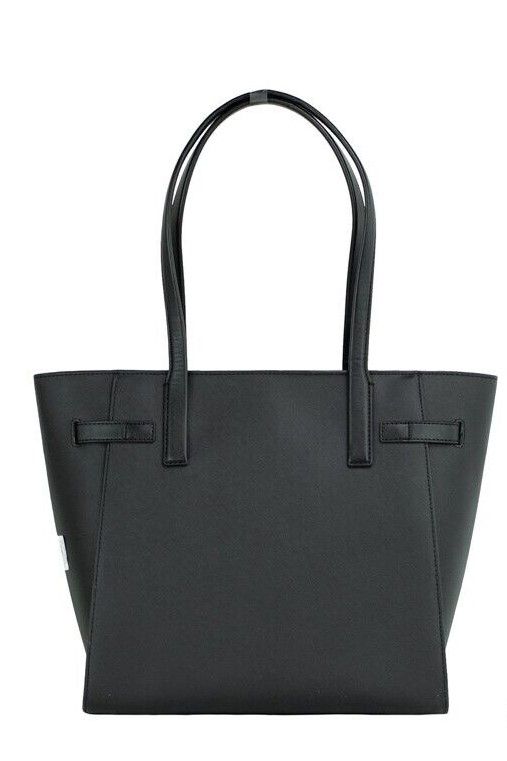 Carmen Large Black Saffiano Leather North South Tote Handbag