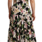 Elegant Cap Sleeve Lily Print Dress