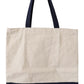 Chic Blue & White Canvas Tote Bag