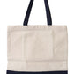 Chic Blue & White Canvas Tote Bag