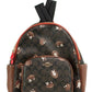 Court Hedgehog Signature Coated Canvas Backpack Shoulder Book Bag