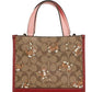 Dempsey 22 Small Kitten Signature Coated Canvas Carryall Tote Bag Brown