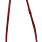 Chic Red Silk Blend Box Clutch with Gold Details