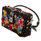 Chic Floral Embellished Leather Box Bag