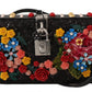 Chic Floral Embellished Leather Box Bag