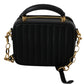 Exquisite Black Embellished Shoulder Bag