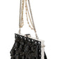 Elegant Evening Clutch With Crystals and Chain