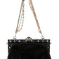 Elegant Evening Clutch With Crystals and Chain