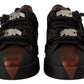 Elegant Low Top Lace-Up Leather Sneakers
