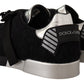 Elegant Shearling-Trimmed Leather Sneakers