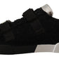 Elegant Shearling-Trimmed Leather Sneakers