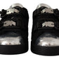 Elegant Shearling-Trimmed Leather Sneakers