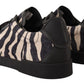 Zebra Inspired Suede Sneakers - Casual Luxury