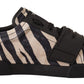Zebra Inspired Suede Sneakers - Casual Luxury