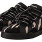 Zebra Suede Low Top Sneakers