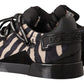 Zebra Suede Low Top Sneakers