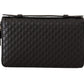 Elegant Black Leather Men's Zip Wallet