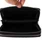 Elegant Black Leather Men's Zip Wallet