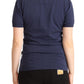 Navy Blue Cotton Crew Neck Tee