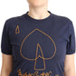 Navy Blue Cotton Crew Neck Tee