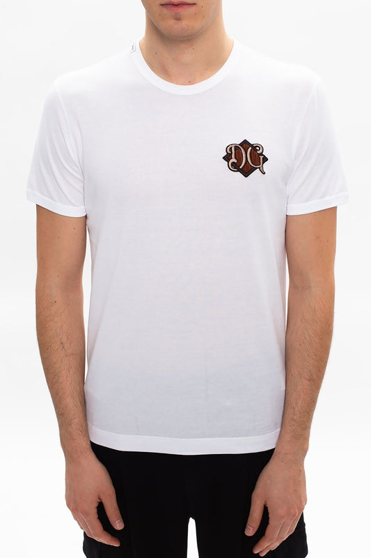 White Cotton Men's T-Shirt