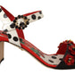 Multicolor Floral Crystal-Embellished Heels