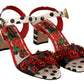 Multicolor Floral Crystal-Embellished Heels