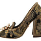 Opulent Gold Jacquard Brocade Pumps