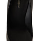 Elegant Patent Leather Pumps with Purple Crystals