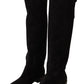 Elegant Black Suede High Rider Boots
