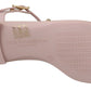 Elegant Pink Crystal Embellished Sandals