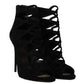 Chic Suede Ankle Strap Heel Sandals