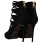 Chic Suede Ankle Strap Heel Sandals