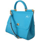 Elegant Sicily Shoulder Bag in Blue with Gold Detail