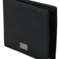 Elegant Black Leather Bifold Wallet