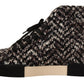 High-End Chevron High Top Sneakers in Brown