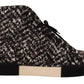 High-End Chevron High Top Sneakers in Brown