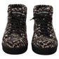 High-End Chevron High Top Sneakers in Brown