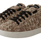 Elegant Beige Low Top Casual Sneakers