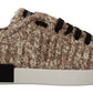 Elegant Beige Low Top Casual Sneakers