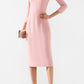 Pink Viscose Women Dress