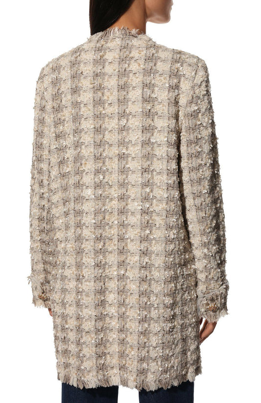 Gray Cotton Women Jacket